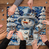 Diamond Snowman Jigsaw Puzzle 1000 Pieces