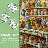 Puzzle élégant de chiens de fleurs 1000 pièces