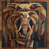 Elephant Mosaic Jigsaw Puzzle 1000 Pieces