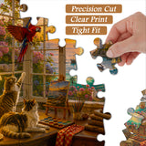 Elegante puzzle con cani con fiori, 1000 pezzi