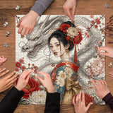 Stilvolles Blumenhunde-Puzzle 1000 Teile