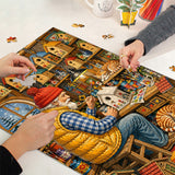Elegante puzzle con cani con fiori, 1000 pezzi