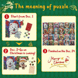 Happy Christmas Dogs Jigsaw Puzzle 1000 Pieces