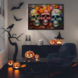 Halloween Flower Skull Jigsaw Puzzle 1000 Pieces