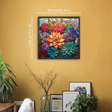 Colorful Succulent Jigsaw Puzzle 1000 Pieces