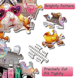 Elegante puzzle con cani con fiori, 1000 pezzi