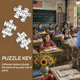 Stilvolles Blumenhunde-Puzzle 1000 Teile