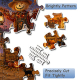 Puzzle Halloween dans la ville des épouvantails 1000 pièces