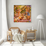 Elegante puzzle con cani con fiori, 1000 pezzi