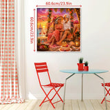 Elegante puzzle con cani con fiori, 1000 pezzi