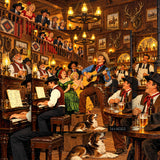 Elegante puzzle con cani con fiori, 1000 pezzi