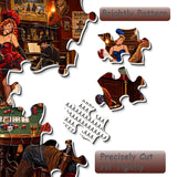 Elegante puzzle con cani con fiori, 1000 pezzi