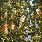 Elegante puzzle con cani con fiori, 1000 pezzi