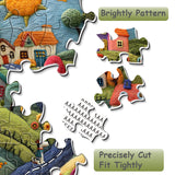 Whimsical Wool Village Jigsaw Puzzle 1000 Pieces