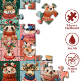 Festive Animal Friends Jigsaw Puzzle 1000 Pieces