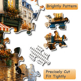 Elegante puzzle con cani con fiori, 1000 pezzi