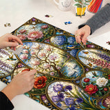Stilvolles Blumenhunde-Puzzle 1000 Teile