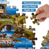 Elegante puzzle con cani con fiori, 1000 pezzi