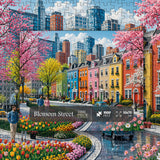 Puzzle élégant de chiens de fleurs 1000 pièces