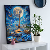 Seaside Moonlight Guitar Jigsaw Puzzle 1000 Pieces