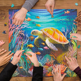 Turtle‘s Coral Adventure Jigsaw Puzzle 1000 Pieces