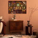 Elegante puzzle con cani con fiori, 1000 pezzi