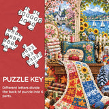 Elegante puzzle con cani con fiori, 1000 pezzi