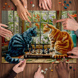 Chess Playing Cats Jigsaw Puzzle 1000 Pieces