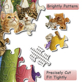 Elegante puzzle con cani con fiori, 1000 pezzi