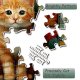 Autumn Leaf Kitten Jigsaw Puzzle 1000 Pieces