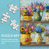 Elegante puzzle con cani con fiori, 1000 pezzi