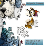 Puzzle con collage di foglie autunnali, 1000 pezzi