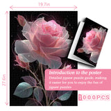 Black Gold Rose Jigsaw Puzzle 1000 piezas
