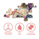 Elegante puzzle con cani con fiori, 1000 pezzi