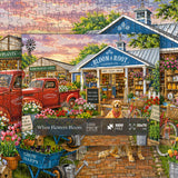 Stilvolles Blumenhunde-Puzzle 1000 Teile