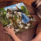 Elegante puzzle con cani con fiori, 1000 pezzi