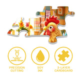 Stilvolles Blumenhunde-Puzzle 1000 Teile