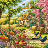 Stilvolles Blumenhunde-Puzzle 1000 Teile