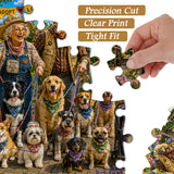 Stilvolles Blumenhunde-Puzzle 1000 Teile
