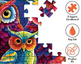 Colorful Owls In The Garden Jigsaw Puzzle 1000 Pieces