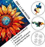 Stained Glass Sunflower Art Jigsaw Puzzle 1000 Pieces