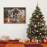 Christmas Animal Gathering Jigsaw Puzzle 1000 Pieces