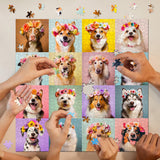 Flower Crown Dog Jigsaw Puzzle 1000 Pieces