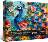 Colorful Peacock Jigsaw Puzzle 1000 Pieces