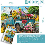 Flowers and Truck Jigsaw Puzzles 1000 Pieces