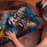 Colorful Cat Portrait Jigsaw Puzzles 1000 Pieces