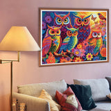 Colorful Owls In The Garden Jigsaw Puzzle 1000 Pieces