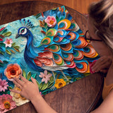 Colorful Peacock Jigsaw Puzzle 1000 Pieces