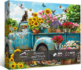 Flowers and Truck Jigsaw Puzzles 1000 Pieces