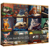 Cats Books Jigsaw Puzzle 1000 Pieces